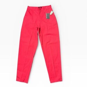 NWT VINTAGE Esprit Sport 90s High Waist Hot Pink Cotton Baggy Mom Pants Size 11